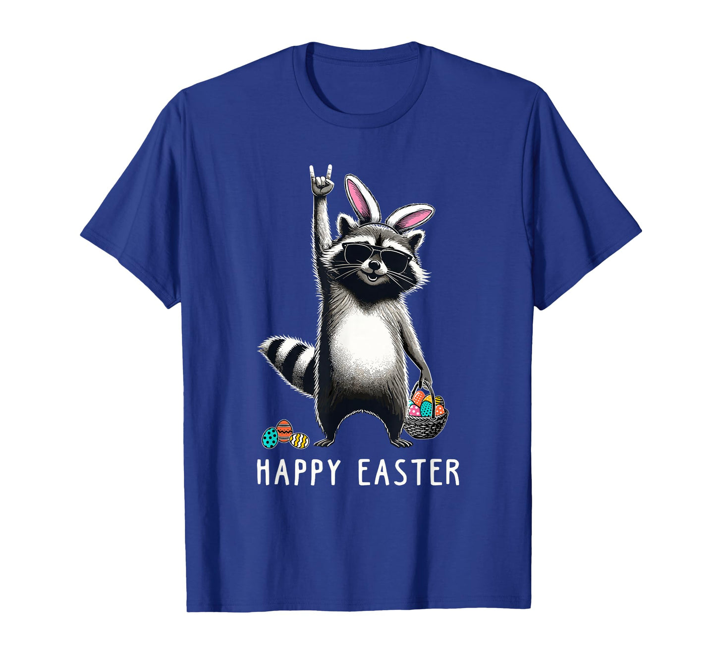 Cute Easter Raccoon Men Women Kids Boys Girls Funny Easter T-Shirt