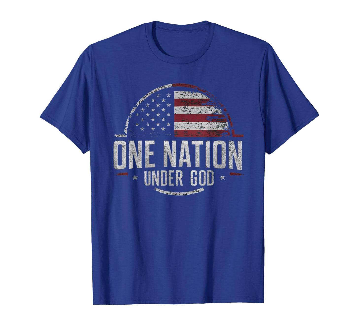Patriotic One Nation Under God American Flag Design T-Shirt for Women Men