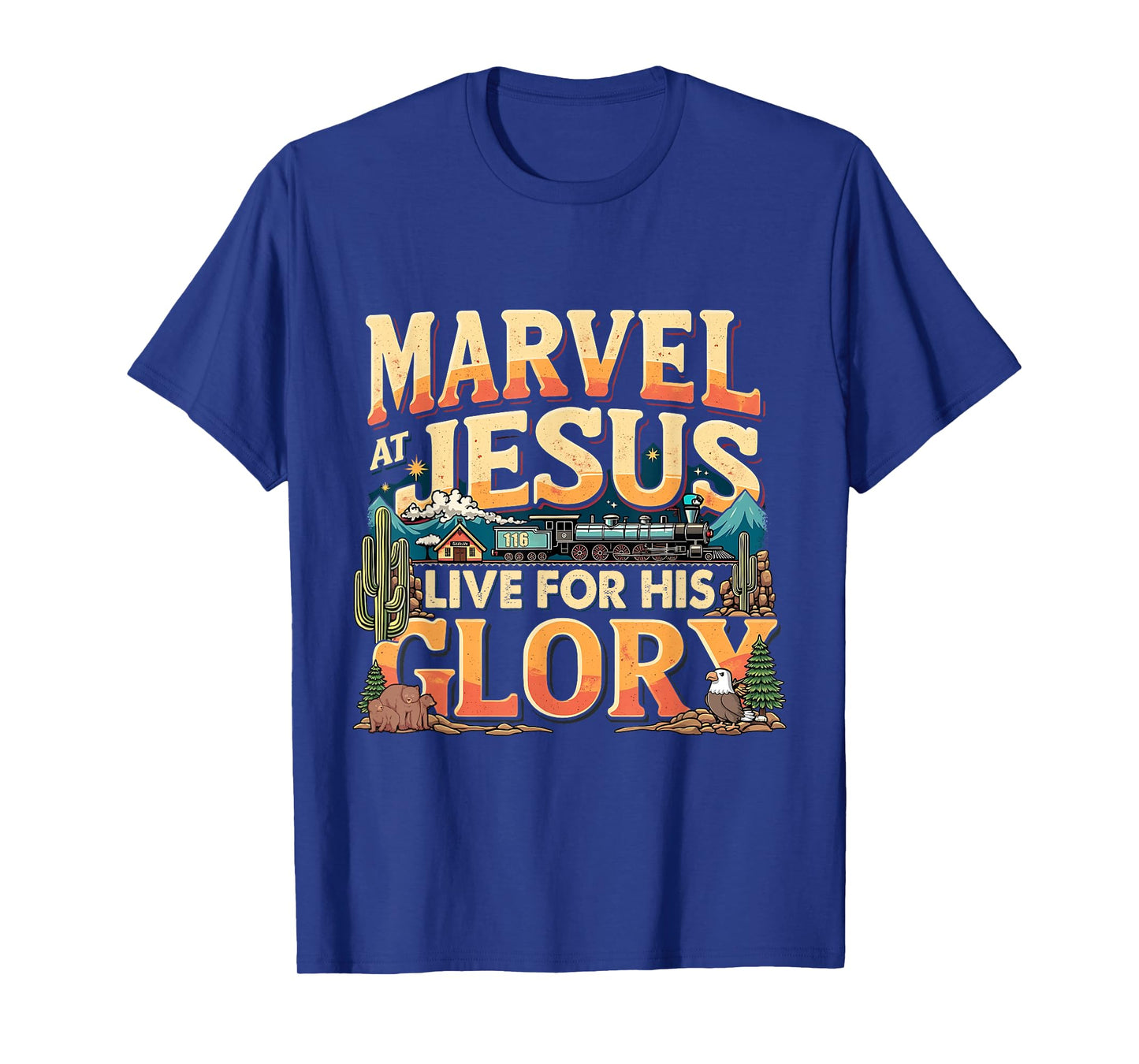 VBS 2025 True North Christian Camp His Glory Junction Train T-Shirt
