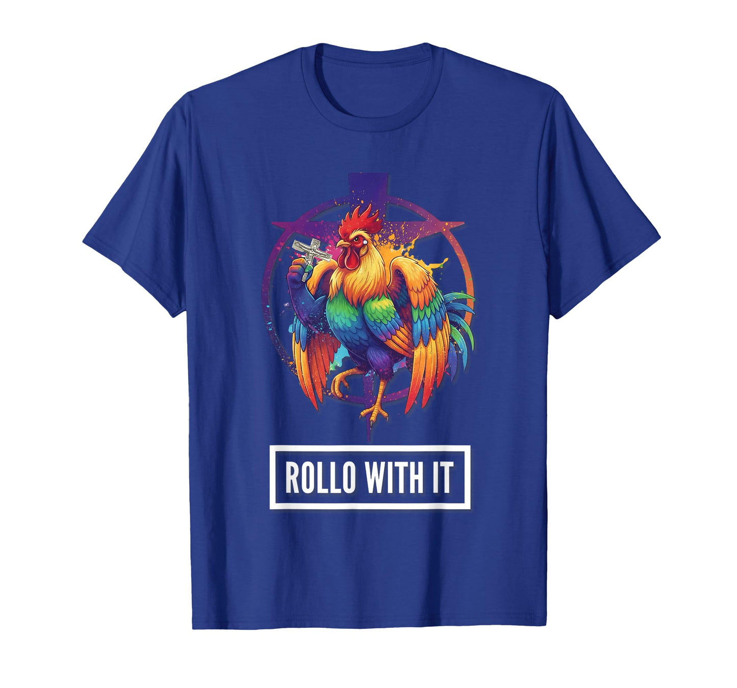 DeColores Cursillo Rainbow Rooster Catholic T-Shirt