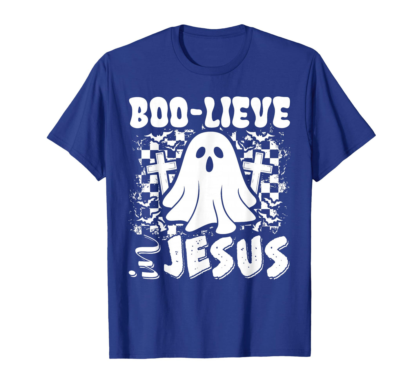 Boo-Lieve in Jesus Christian Halloween Ghost Boo Funny T-Shirt