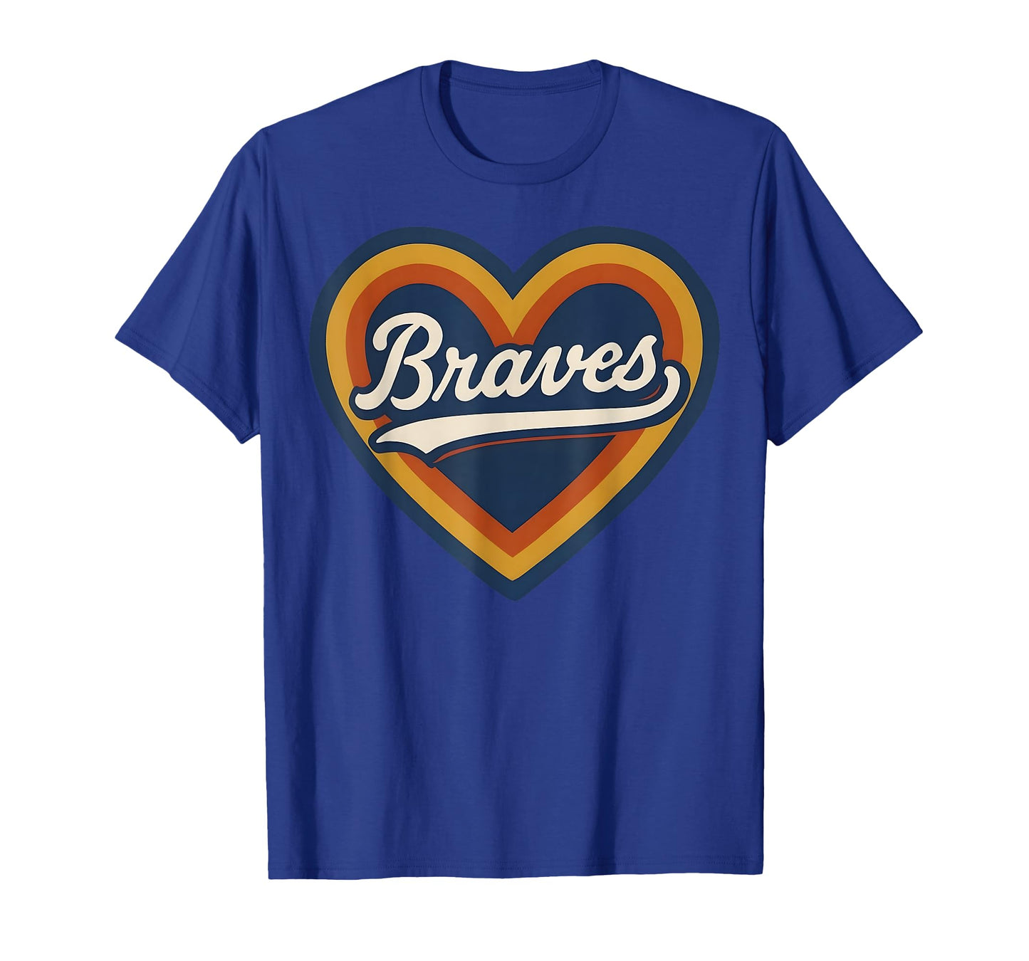 Retro Heart Classic Braves Name Gift For Men Women Kids T-Shirt