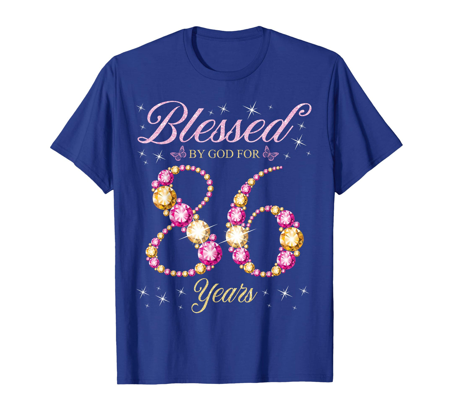 Blessed By God For 86 Years Old 86th Birthday Party T-Shirt