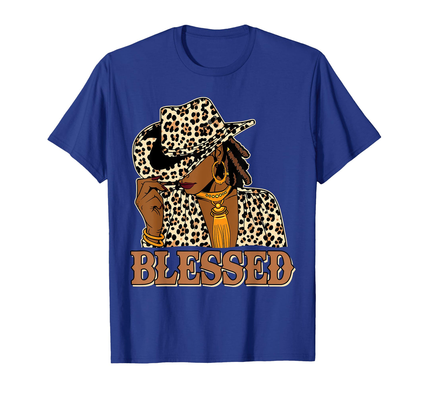 Blessed Black Cowgirl Western Swag African Christian Woman T-Shirt
