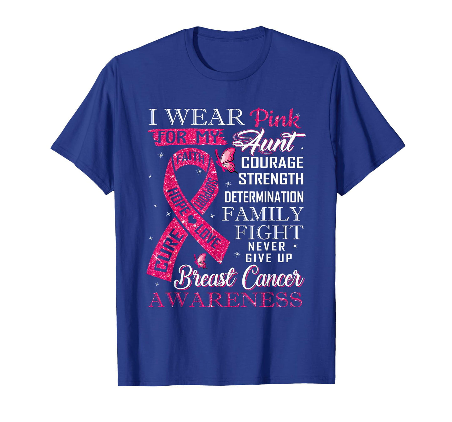 I Wear Pink for My Aunt Breast Cancer Warrior Support Squad T-Shirt
