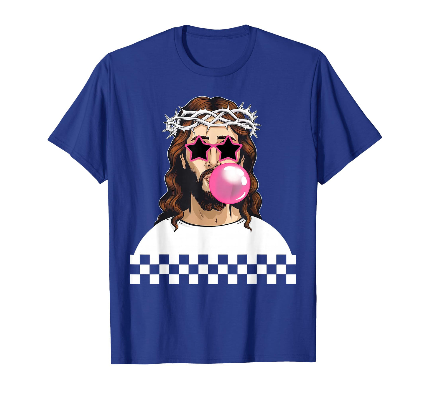 Funny Jesus Blowing Bubblegum & Wearing Sunglass Christian T-Shirt