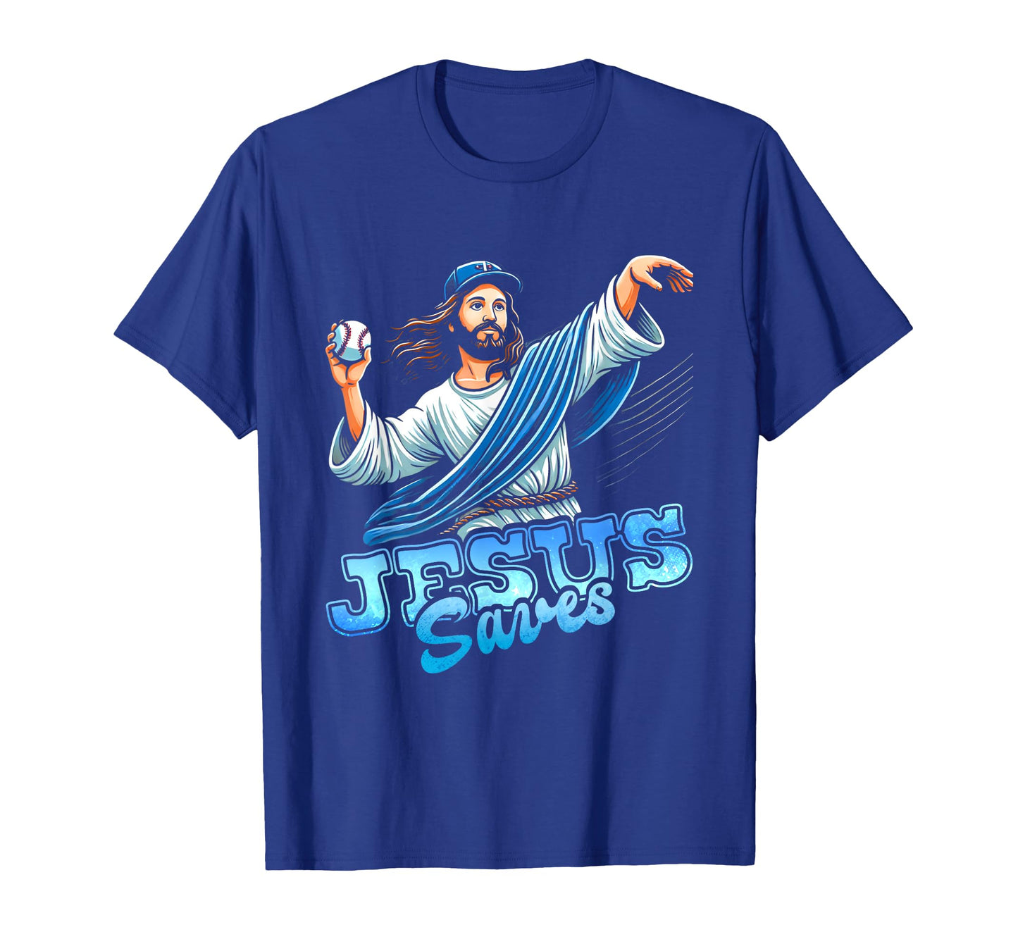 Jesus Save Baseball Sport Player Religious Christian Faith T-Shirt
