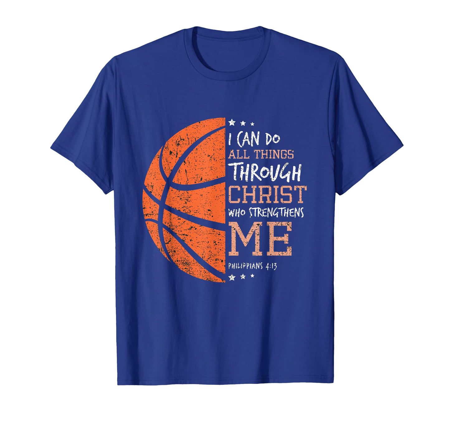 Philippians 4 13 I Can Do All Things Christian Basketball T-Shirt