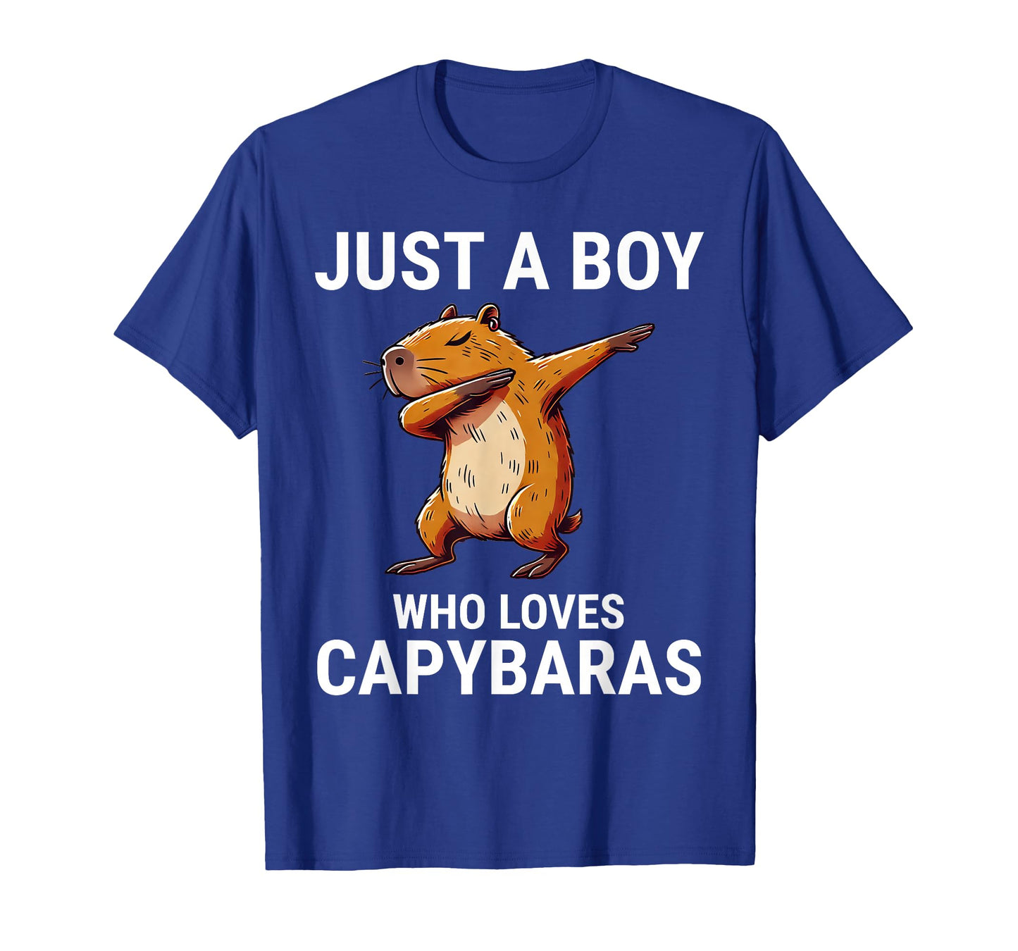Just A Boy Who Loves Capybaras Cute Capybara Dabbing T-Shirt