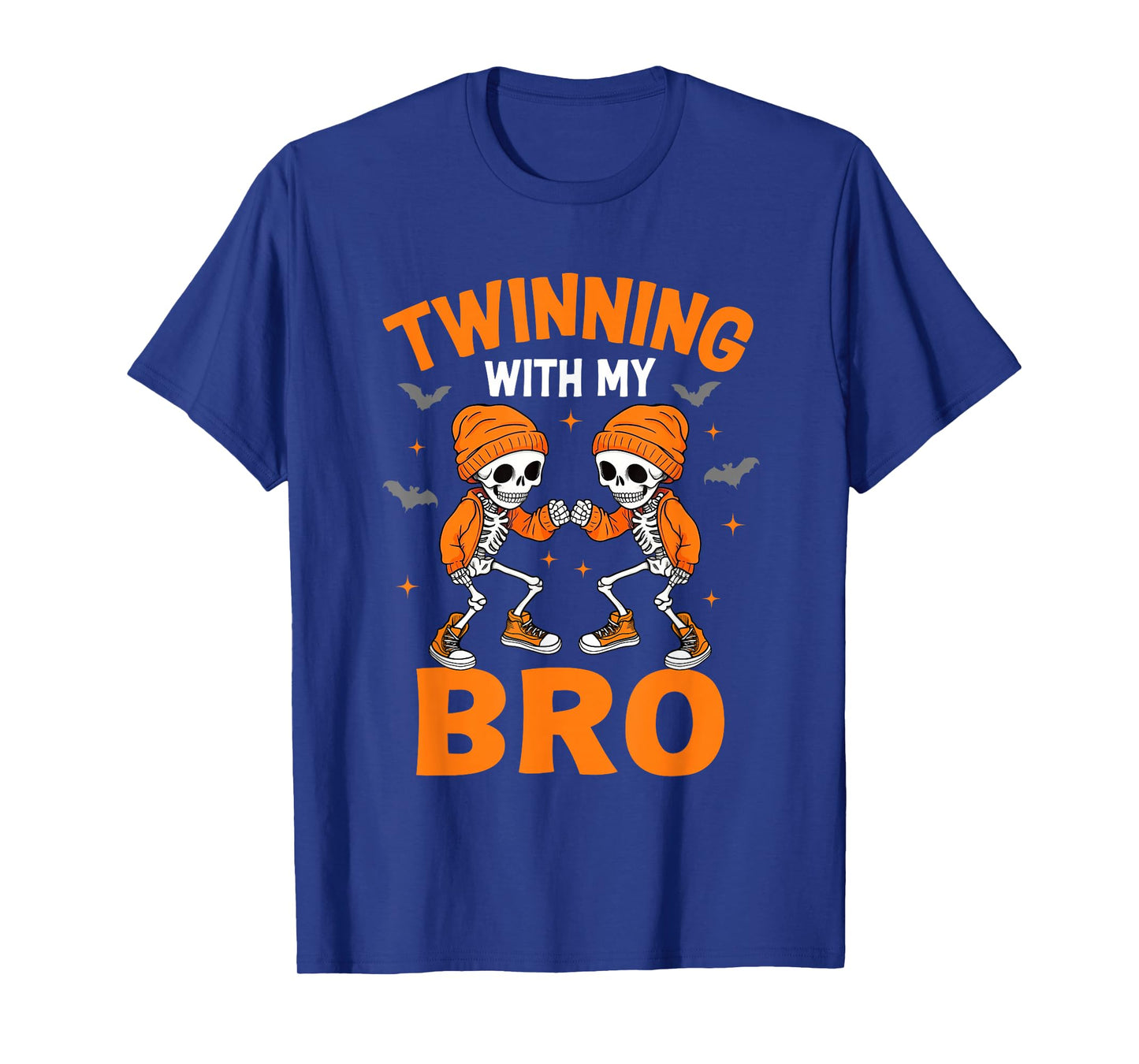 Twin Boys Twinning Halloween Best Friend Matching Skeleton T-Shirt