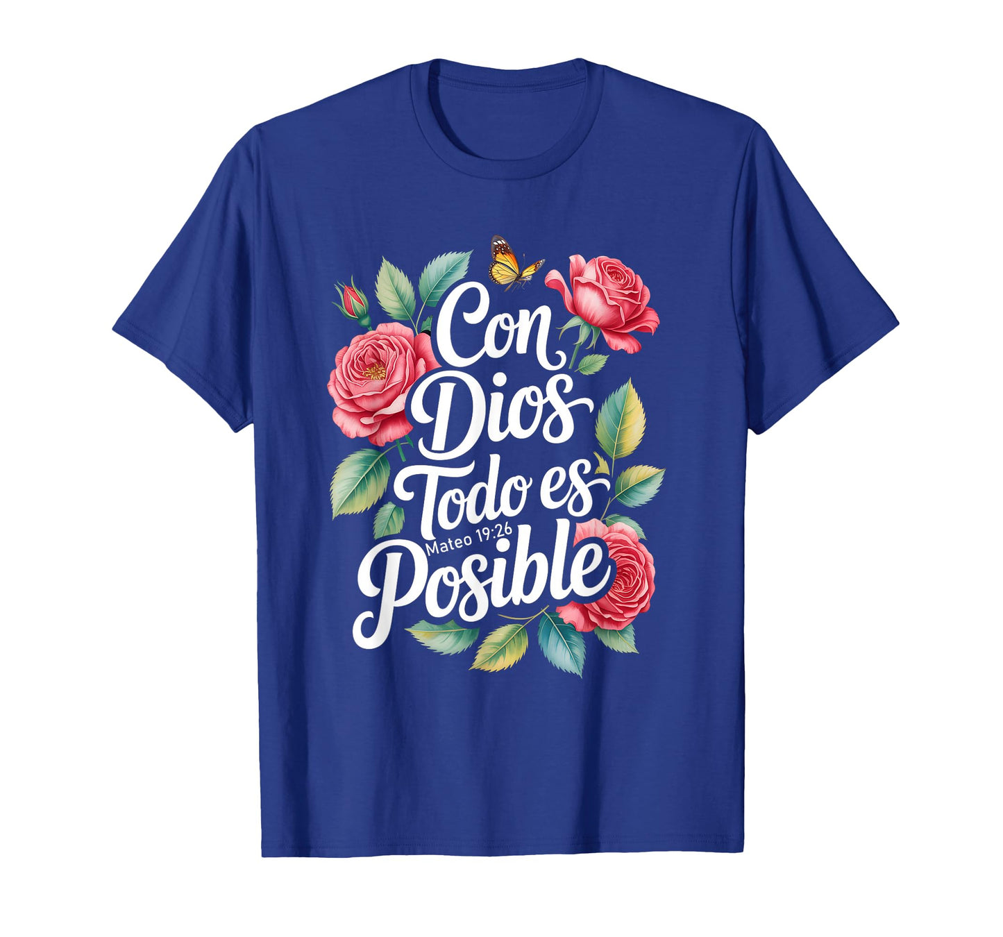 Con Dios Todo ES Posible Shirt Christian Spanish for Womens T-Shirt