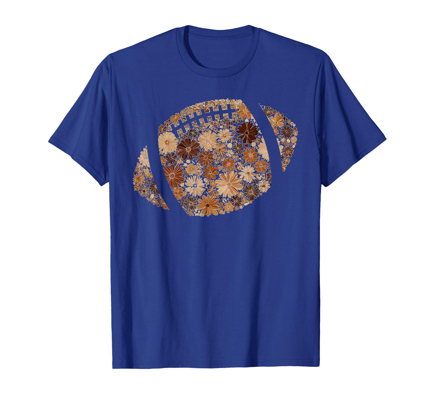 Game Day Fall Vibes Floral Fall Football T-Shirt