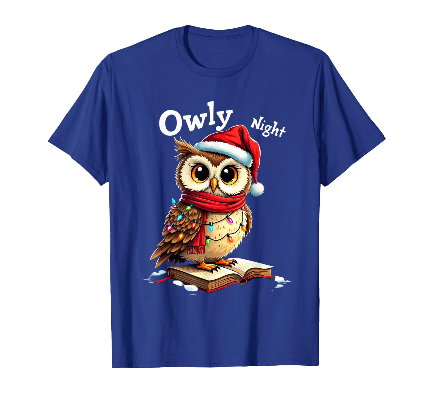 Owly Night Christmas Owl Snowflakes Bible Christian Religion T-Shirt