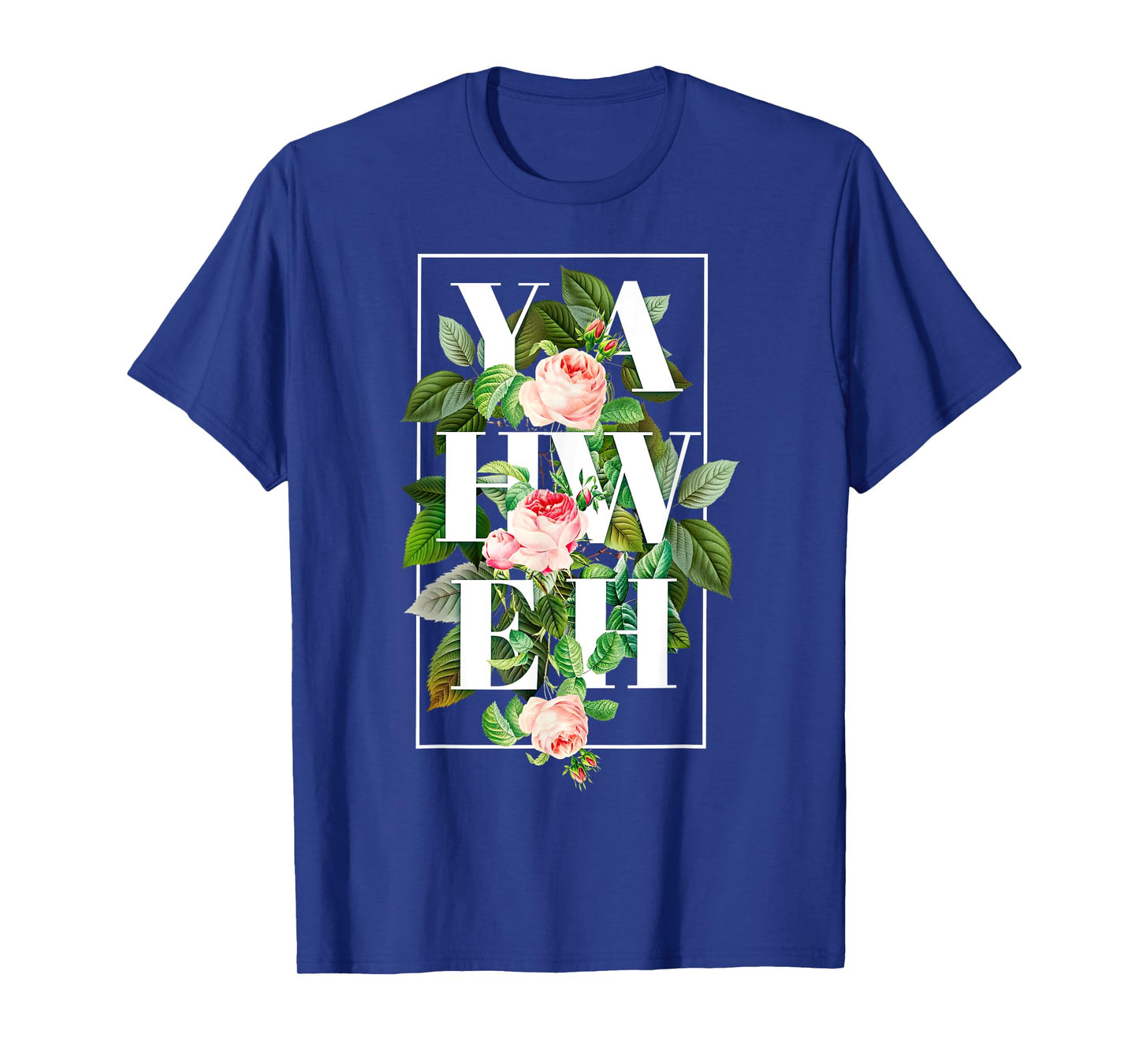 YHWH Yahweh Hebrew God Jewish Christian Retro Flower T-Shirt