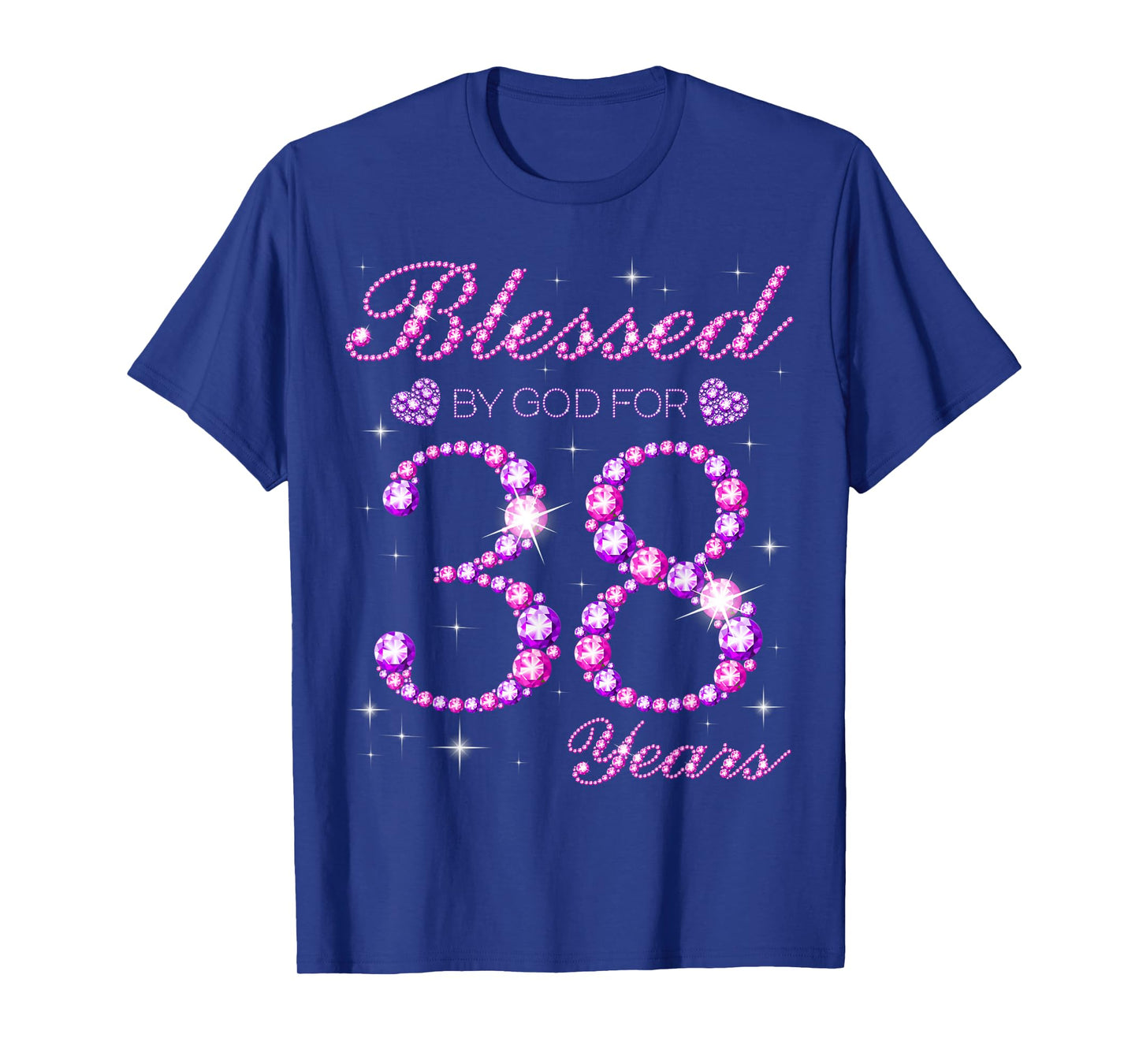 Blessed by God for 38 Years Old 38th Birthday Party T-Shirt