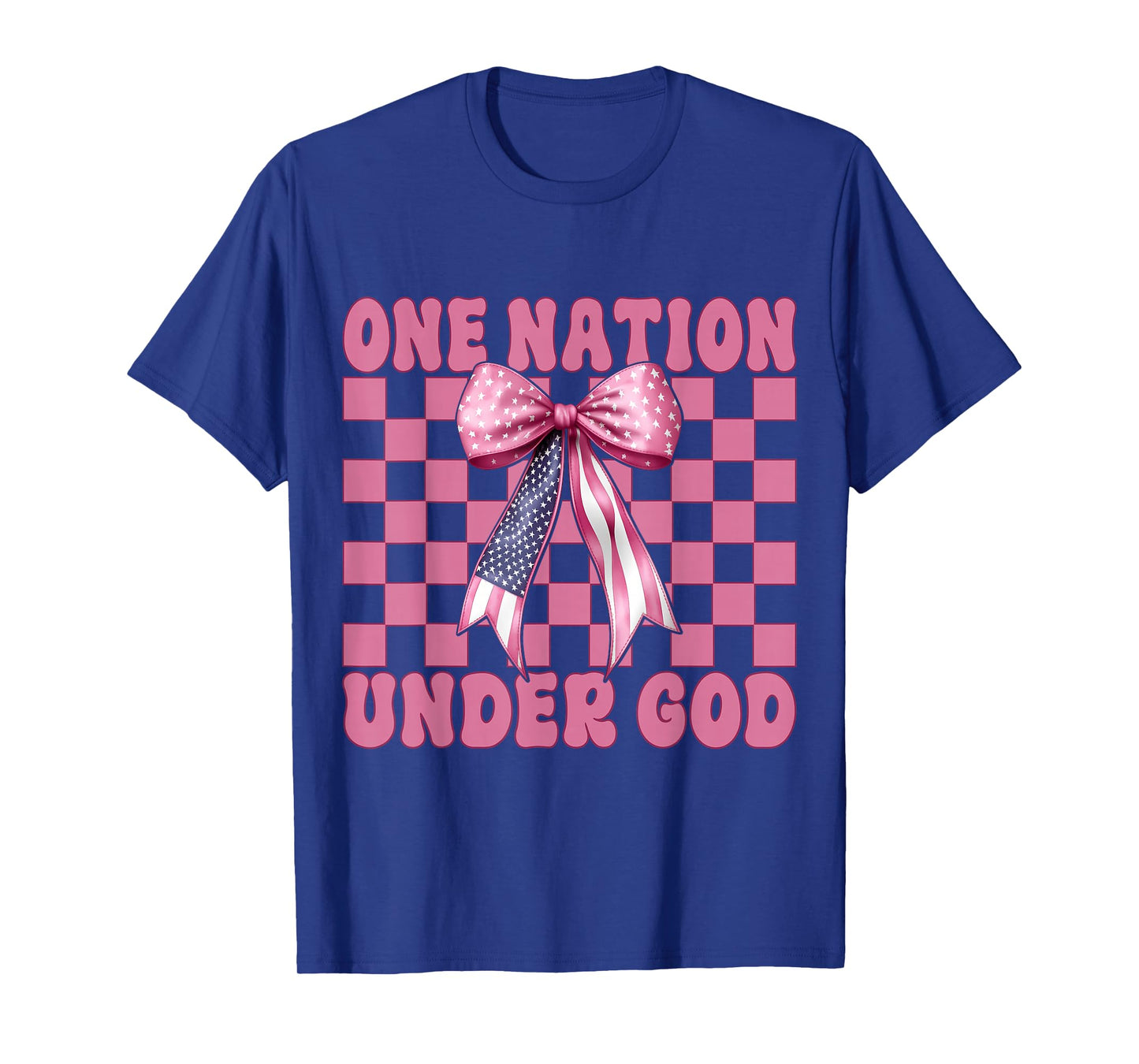 4th of July USA American Flag Patriotic One Nation Under God T-Shirt
