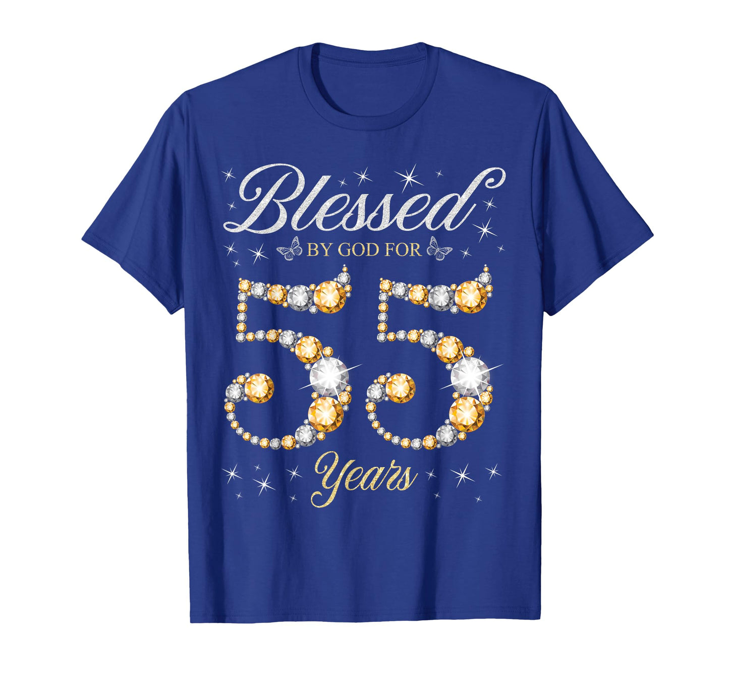 Blessed By God For 55 Years Old 55th Birthday Party T-Shirt