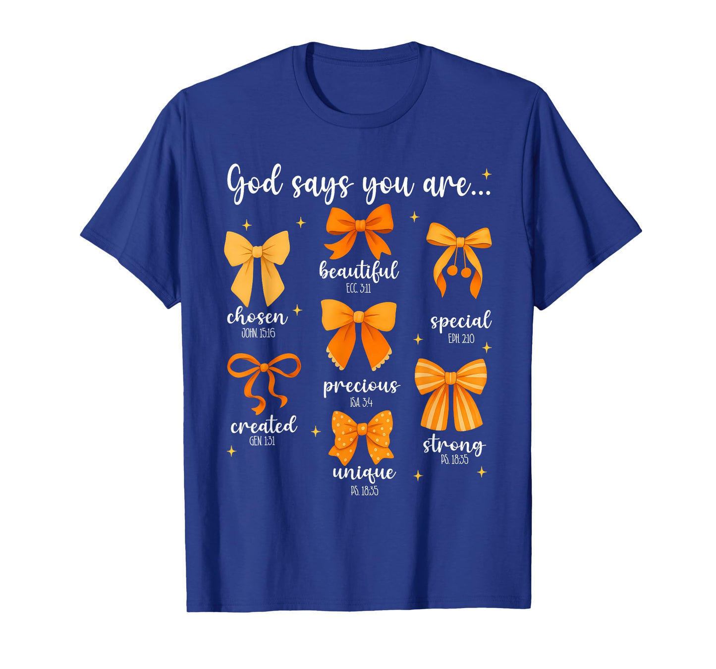 God Says You are Christian Bible Coquette Bow Thanksgiving T-Shirt