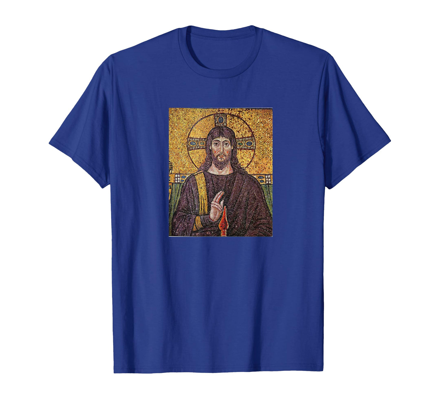 JESUS PAINTING SHIRT Ancient Christ Mosaic T-Shirt Christian T-Shirt