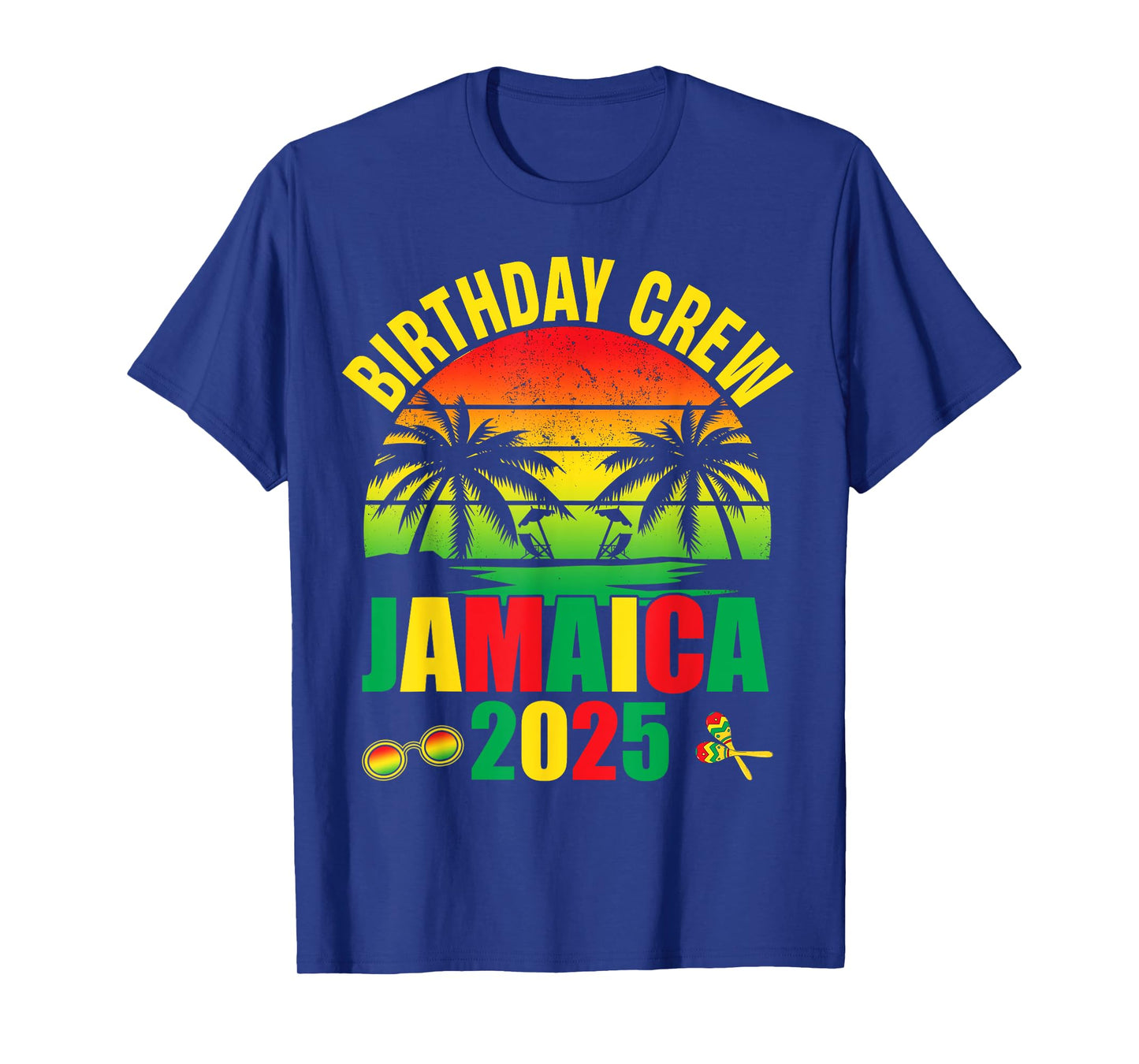 Birthday Crew Jamaica 2025 Girl Trip Party Matching Vacation T-Shirt
