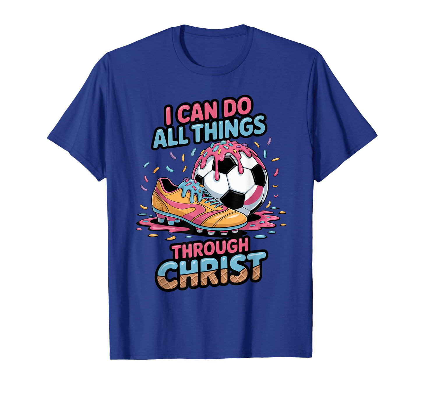Soccer Shirts Boys Kids Girls Philippians 4:13 Soccer Shirt T-Shirt