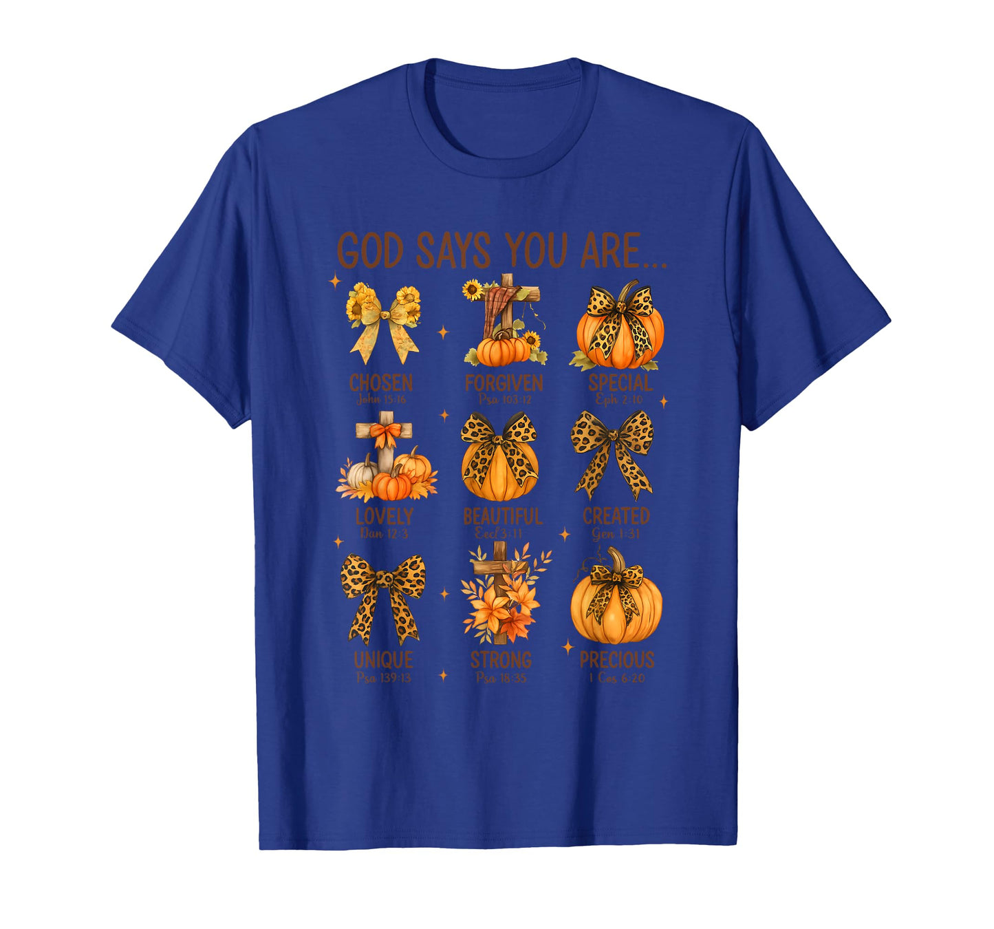 God Says You are, Fall Coquette Bow, Fall Autumn Costume T-Shirt