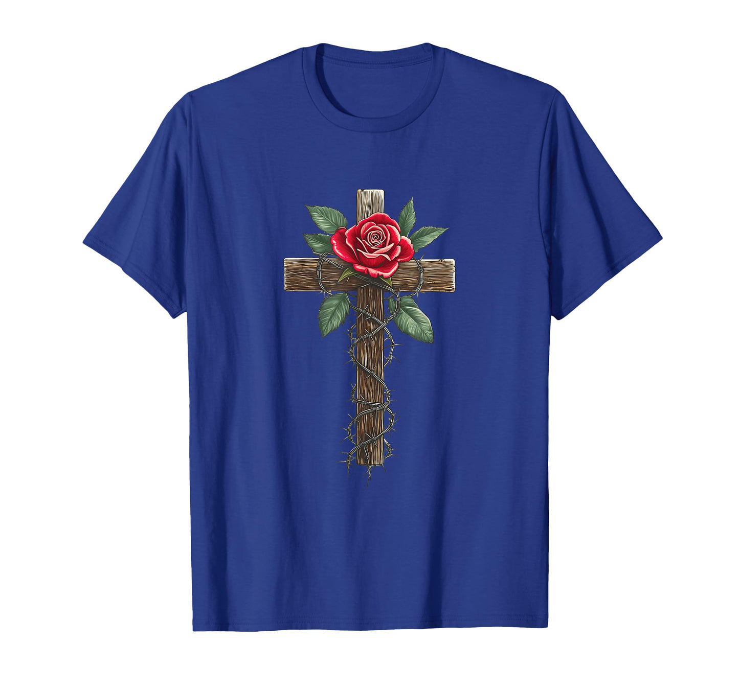 Cross with Rose and Thorns T-Shirt