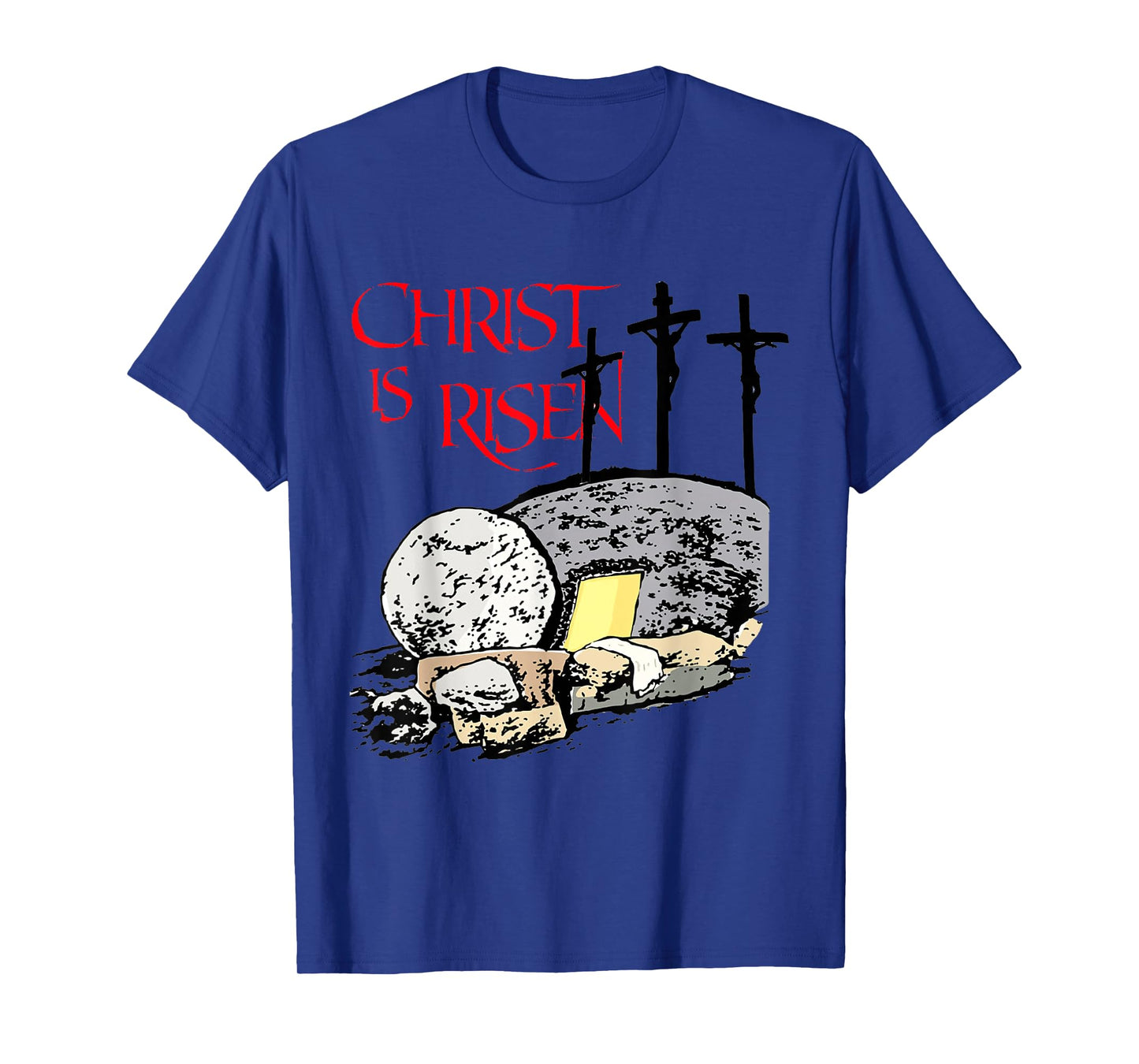 Christ Is Risen Empty Tomb Cross Jesus Risen Easter Men T-Shirt