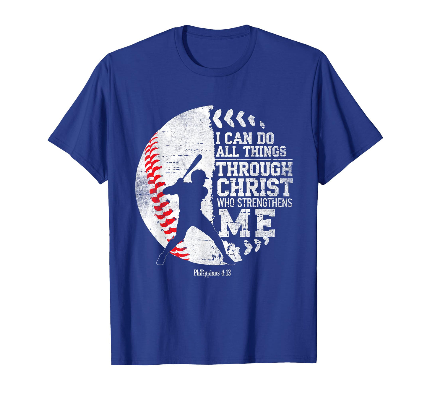 Christian Baseball I Can Do All Things Religious Faith T-Shirt