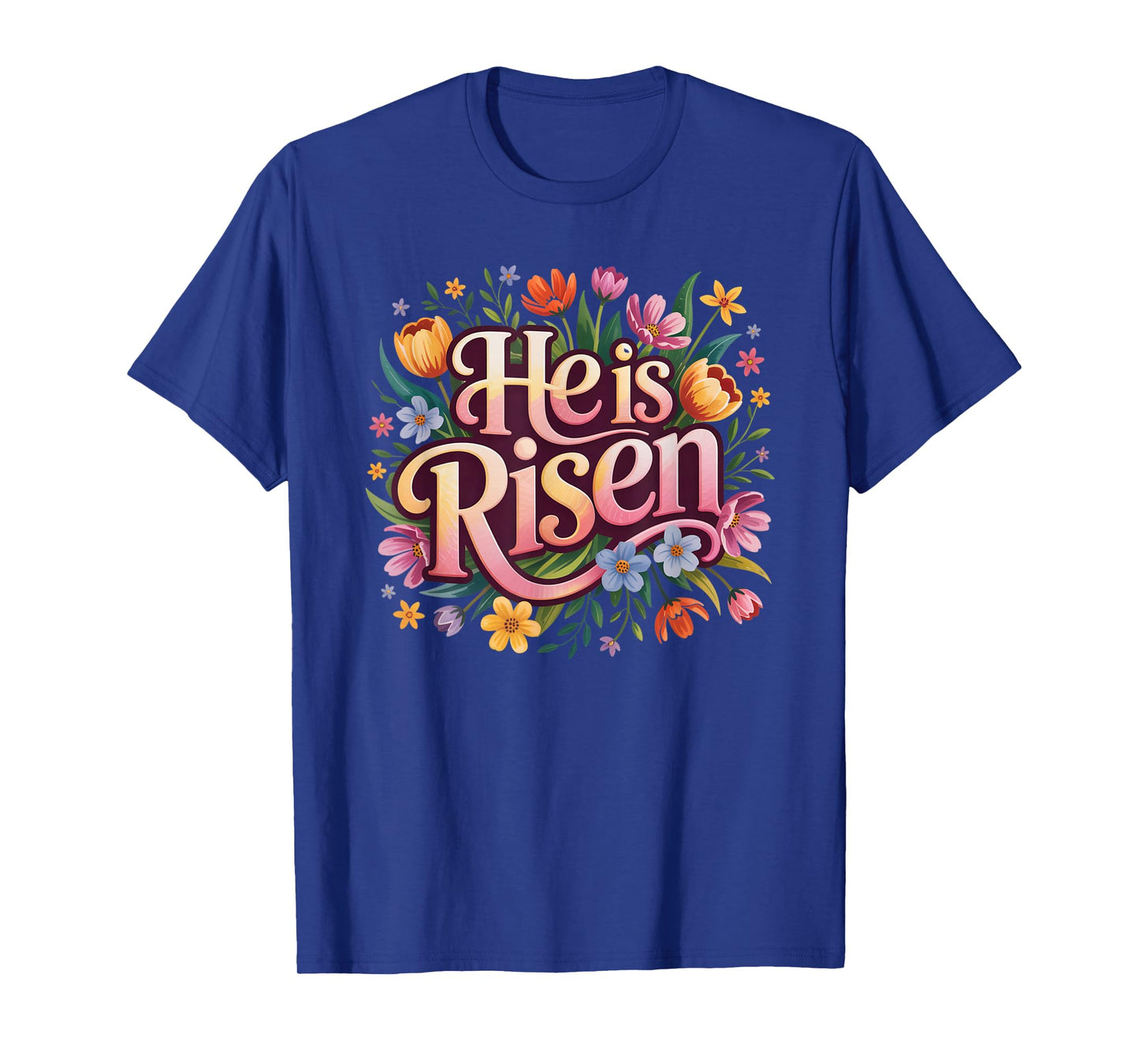 He is Risen Christian Easter Floral Graphic T-Shirt