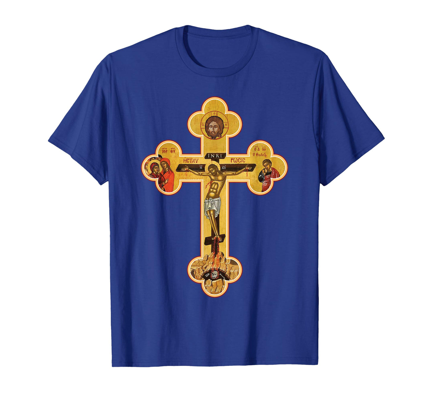 Greek Orthodox Jesus Christ Cross Icon T-Shirt