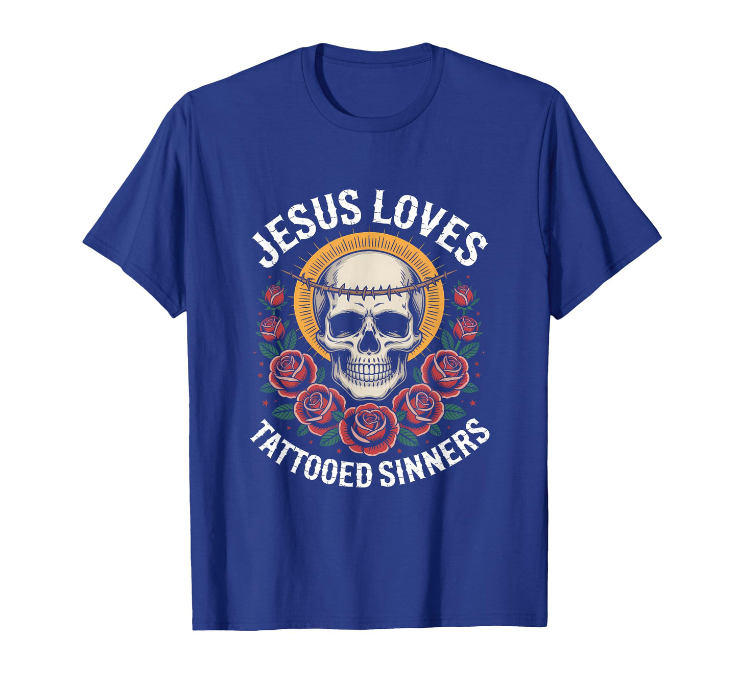 Jesus Loves Tattooed Sinners Christian Faith Inked Tattoo T-Shirt
