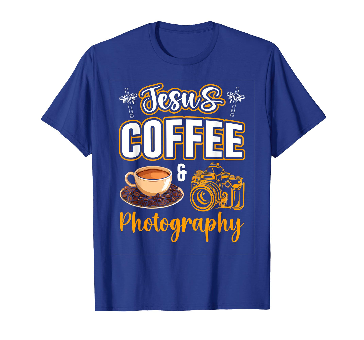 Jesus Coffee and Photography Funny Photographer Camera T-Shirt