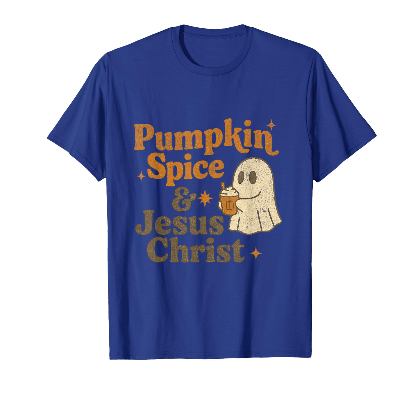Jesus Christ Coffee and Fall Vibes Pumpkin Halloween T-Shirt