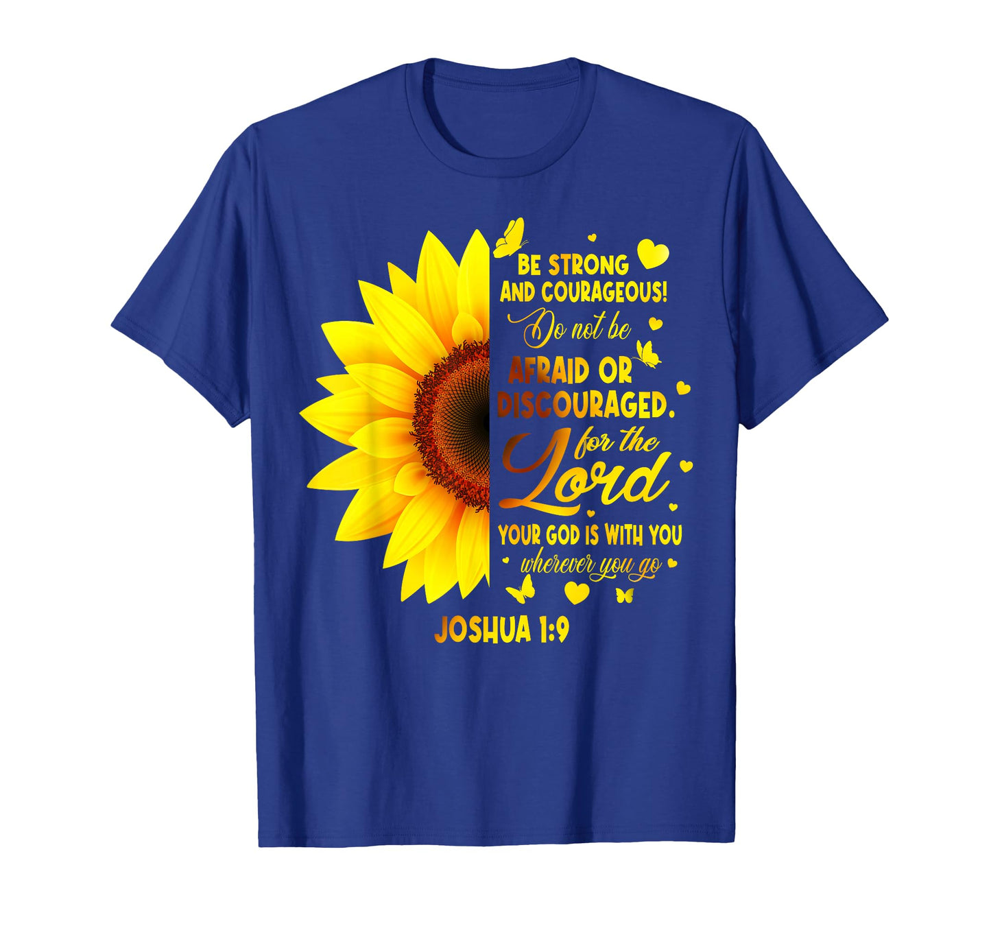 Jesus Sunflower Joshua Bible Verse Christian Women T-Shirt