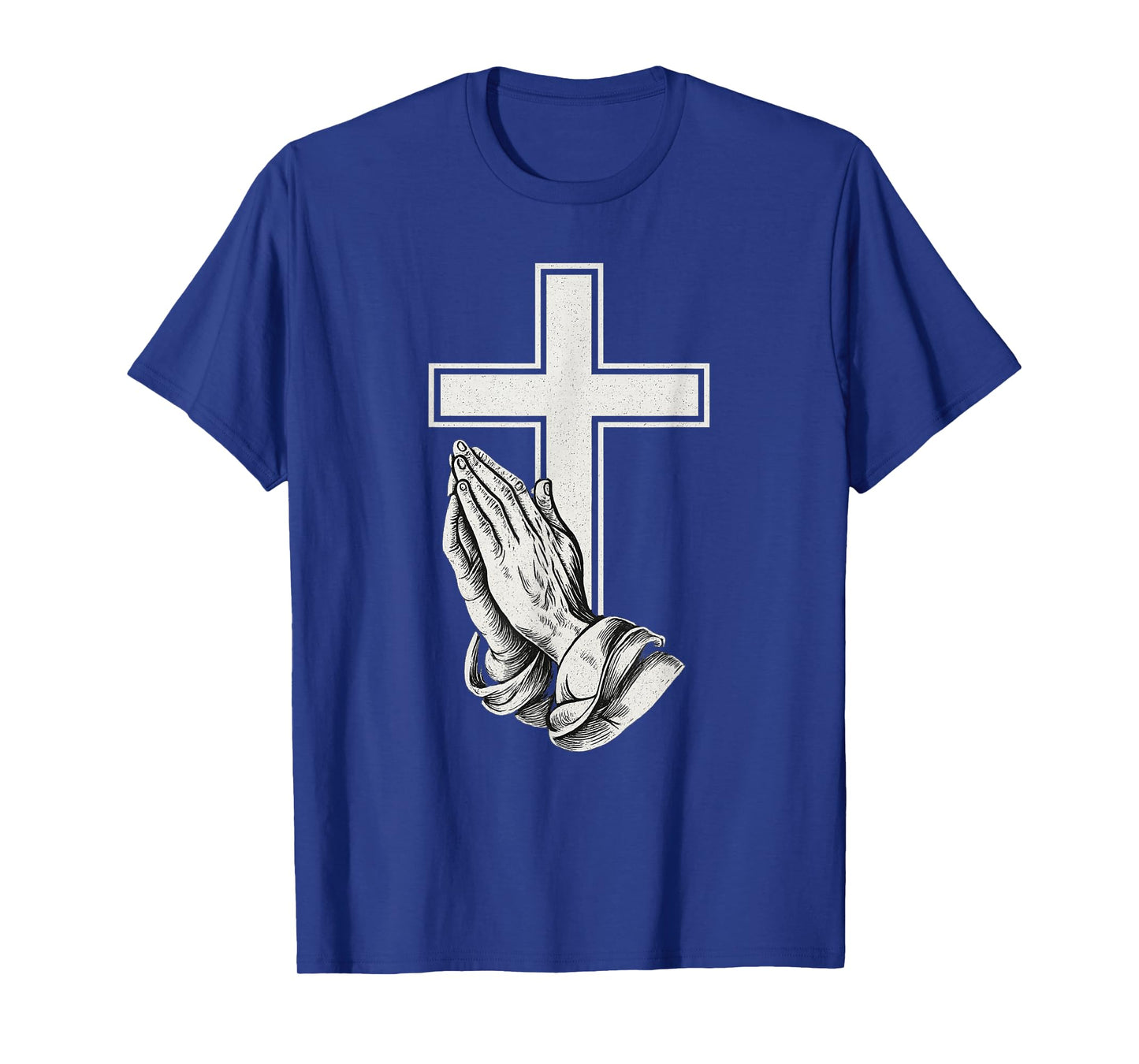 Cross with Praying Hands Christian T-Shirt T-Shirt