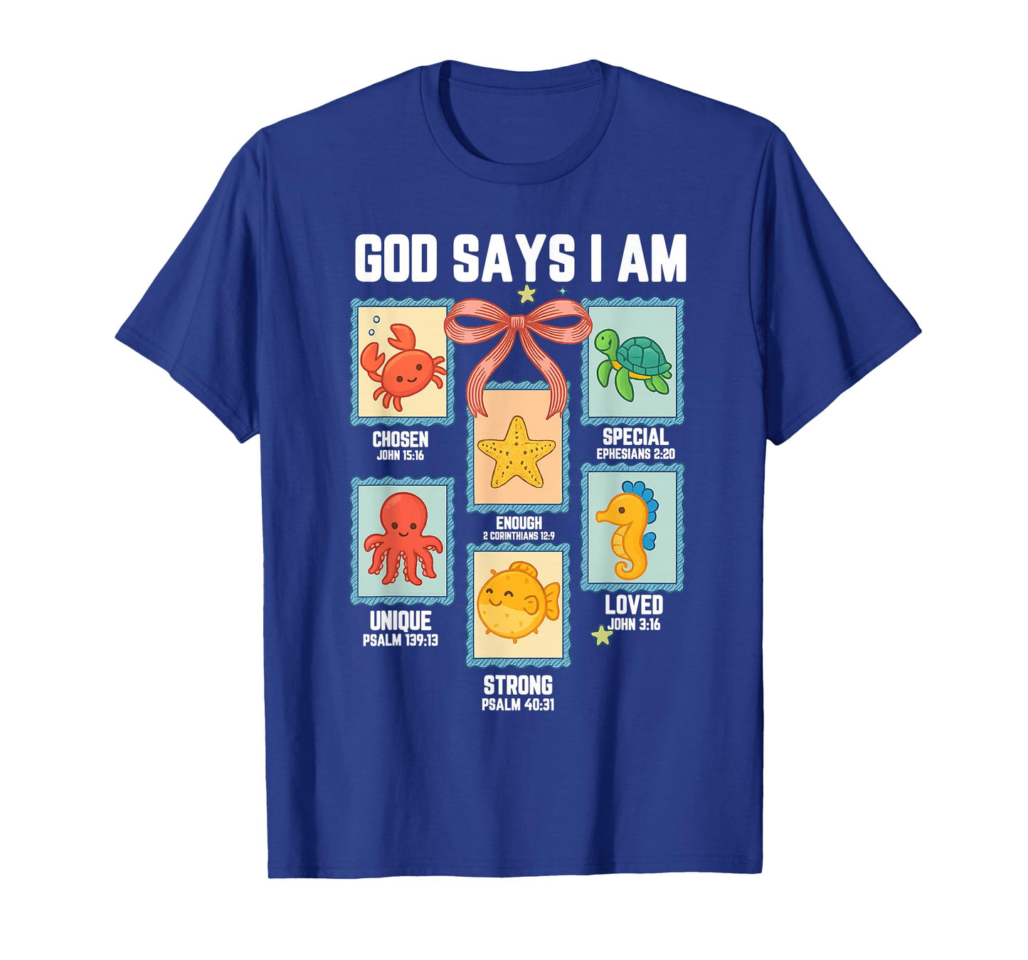 God Says I Am Sea Animals Ocean Kids Toddler Christian Funny T-Shirt