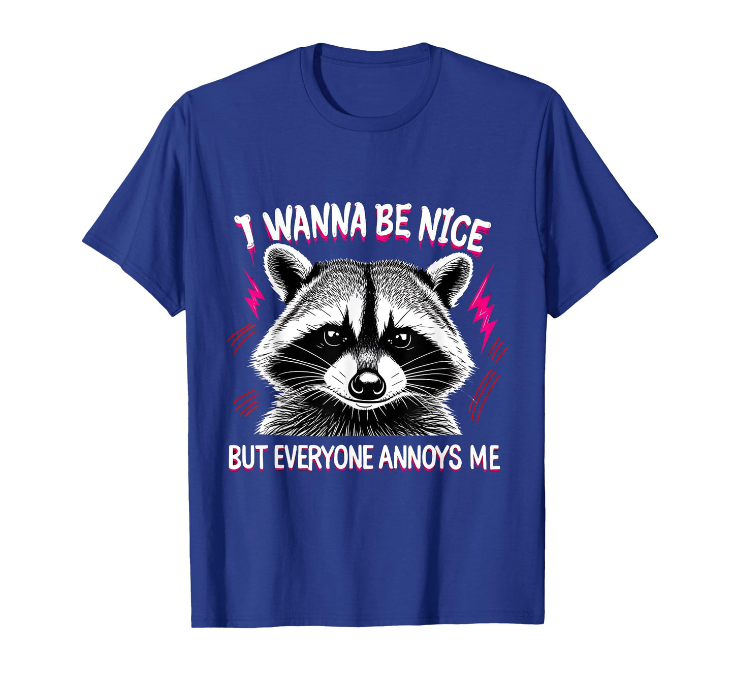 Funny Raccoon Grumpy Humor Sass Mood Aesthetic Animal T-Shirt