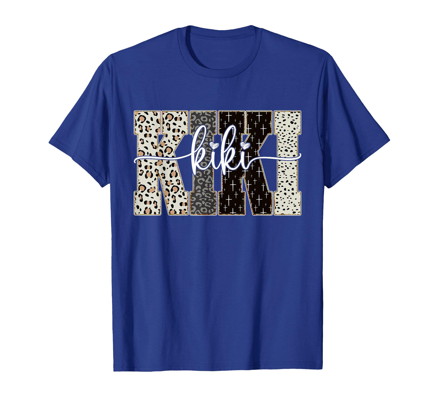 Kiki Bible Leopard Cross Faith and Love Christian Kiki Women T-Shirt