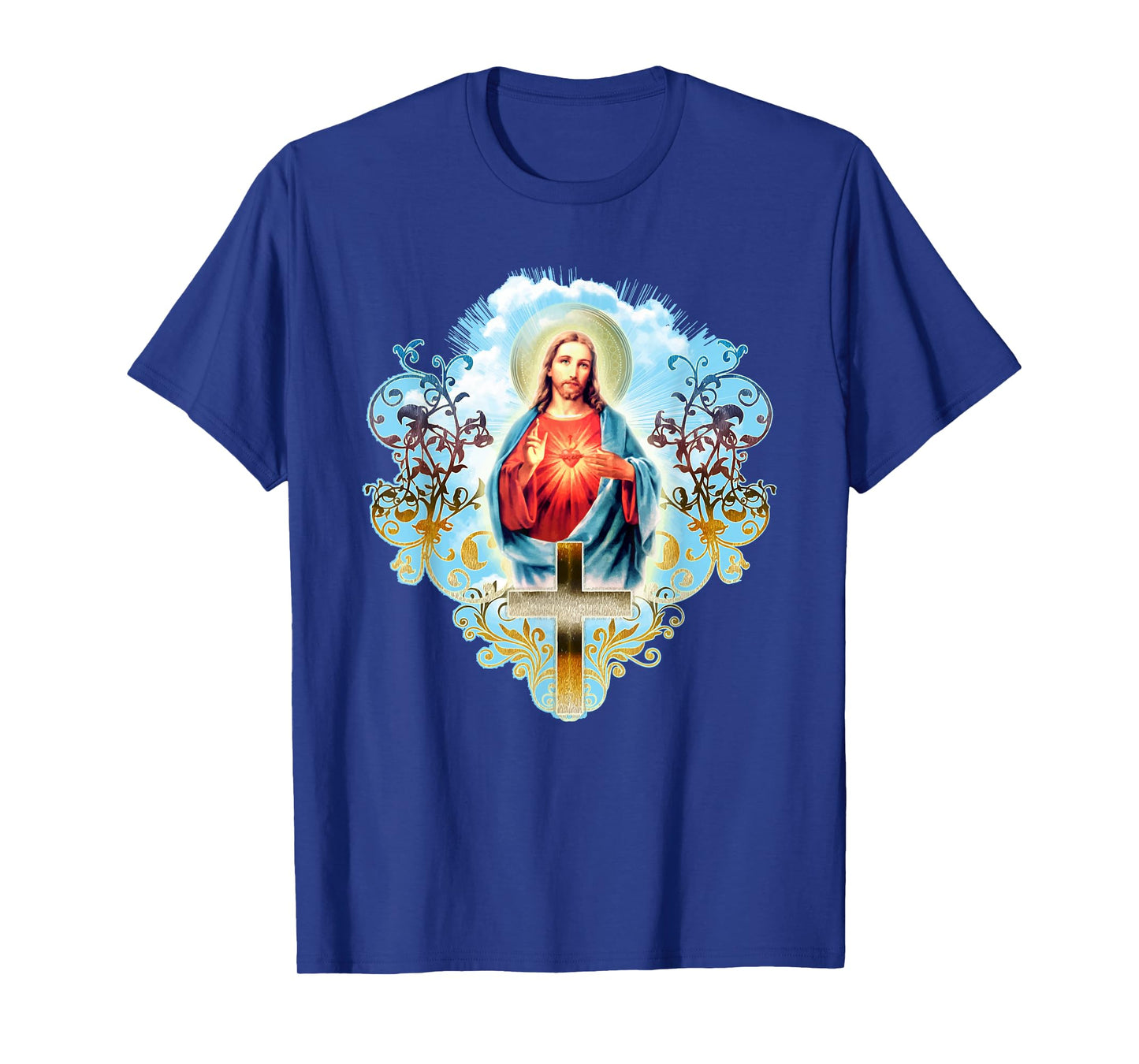 Heart Jesus Christ Vintage Cross Catholic Gifts T-Shirt