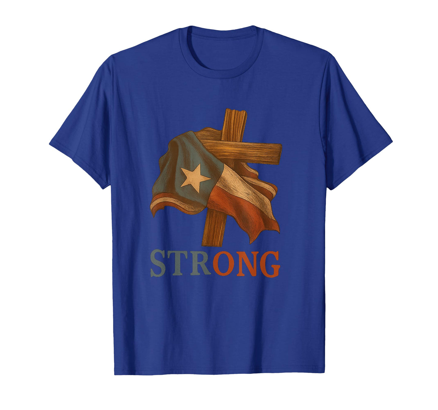 Strong Texas flag cross christian texas pride 2025 Tee T-Shirt
