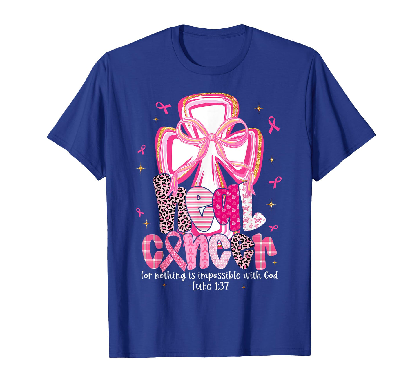 Heal Cancer God Nothing Impossible Breast Cancer Awareness T-Shirt