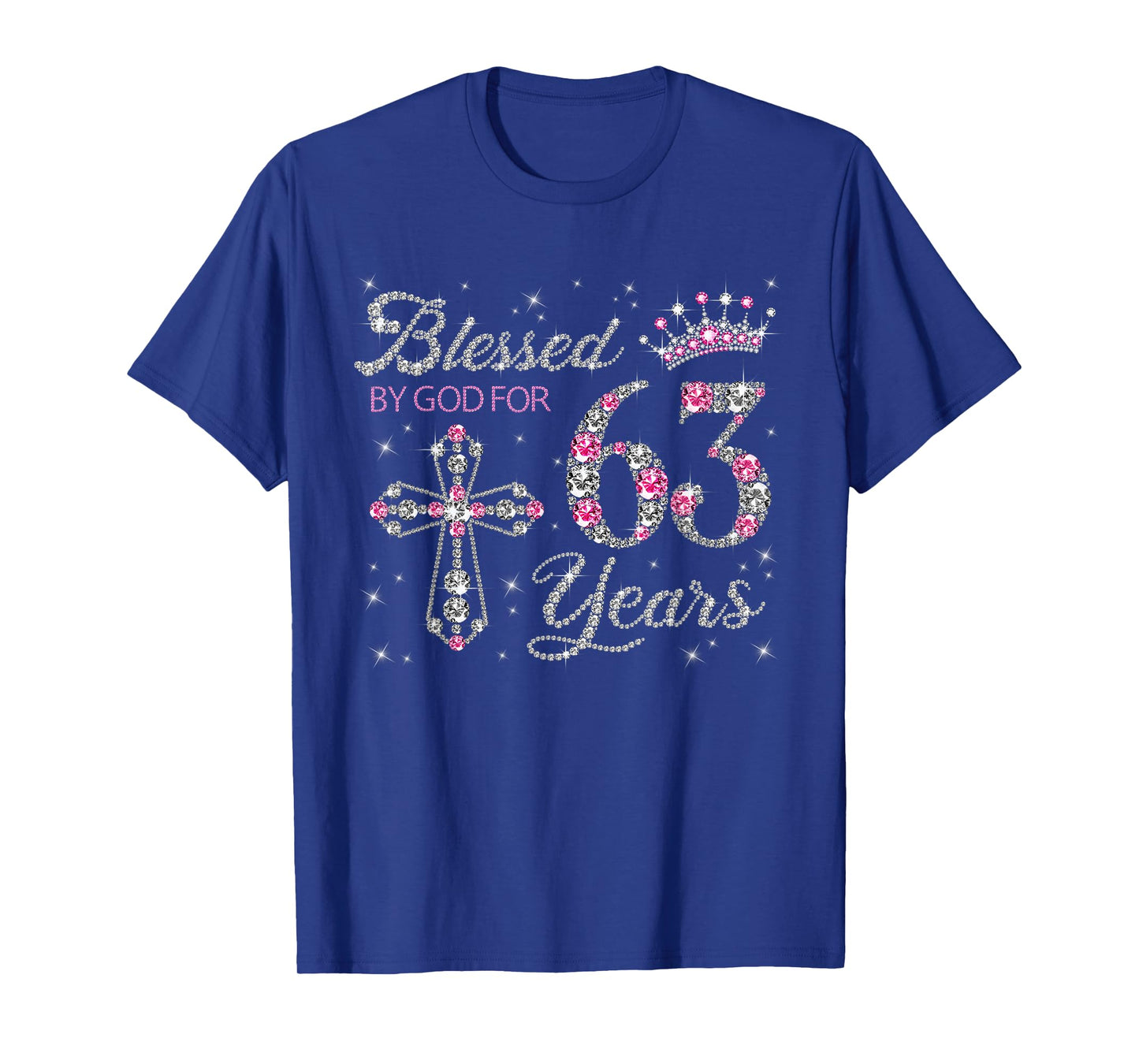 Blessed by God For 63 Years Old 63rd Birthday Gift For Women T-Shirt