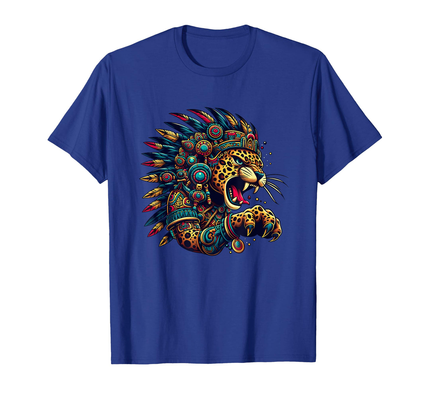 Aztec Jaguar Warrior Culture Mayan Indigenous Mythology T-Shirt