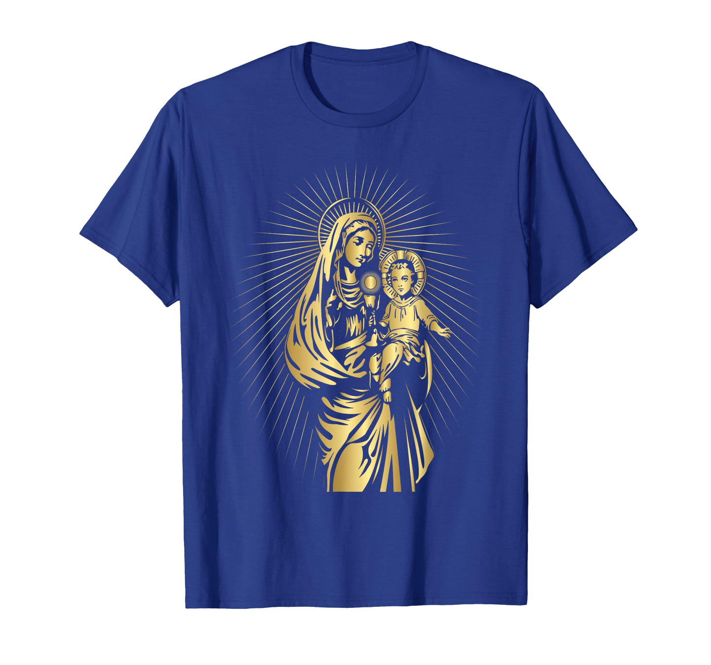 Holy Mother Mary Mother of Jesus Vintage Catholic Art Women T-Shirt