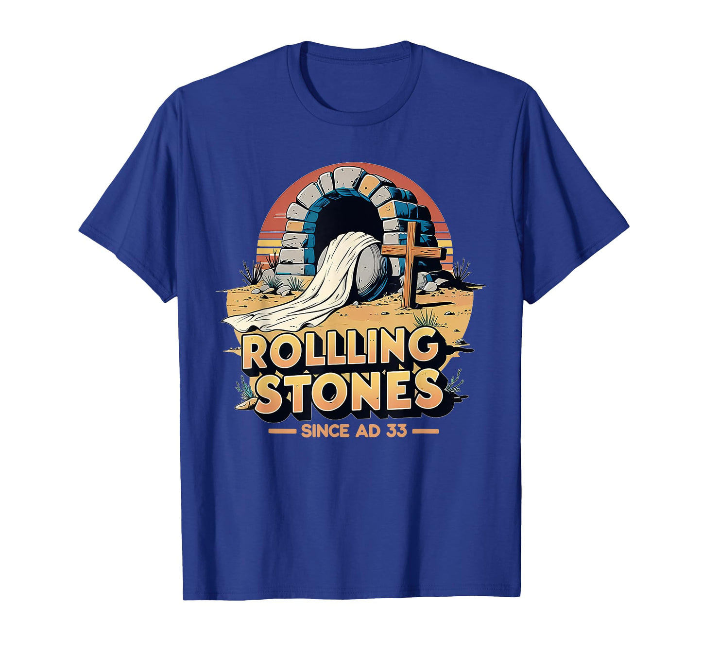 The Stone Was Rolled Away He Is Alive Retro Christian Easter T-Shirt
