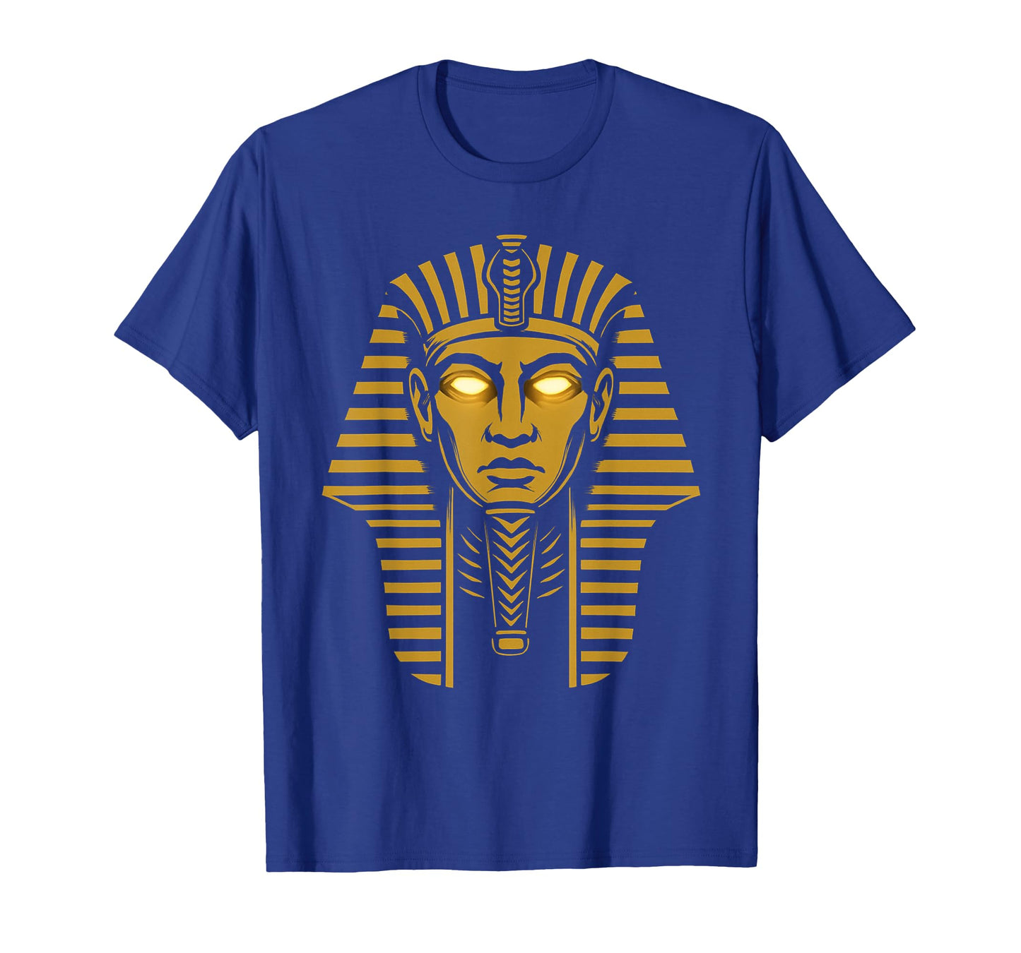 Golden Pharaoh with Piercing Eyes Ancient Egyptian Power T-Shirt