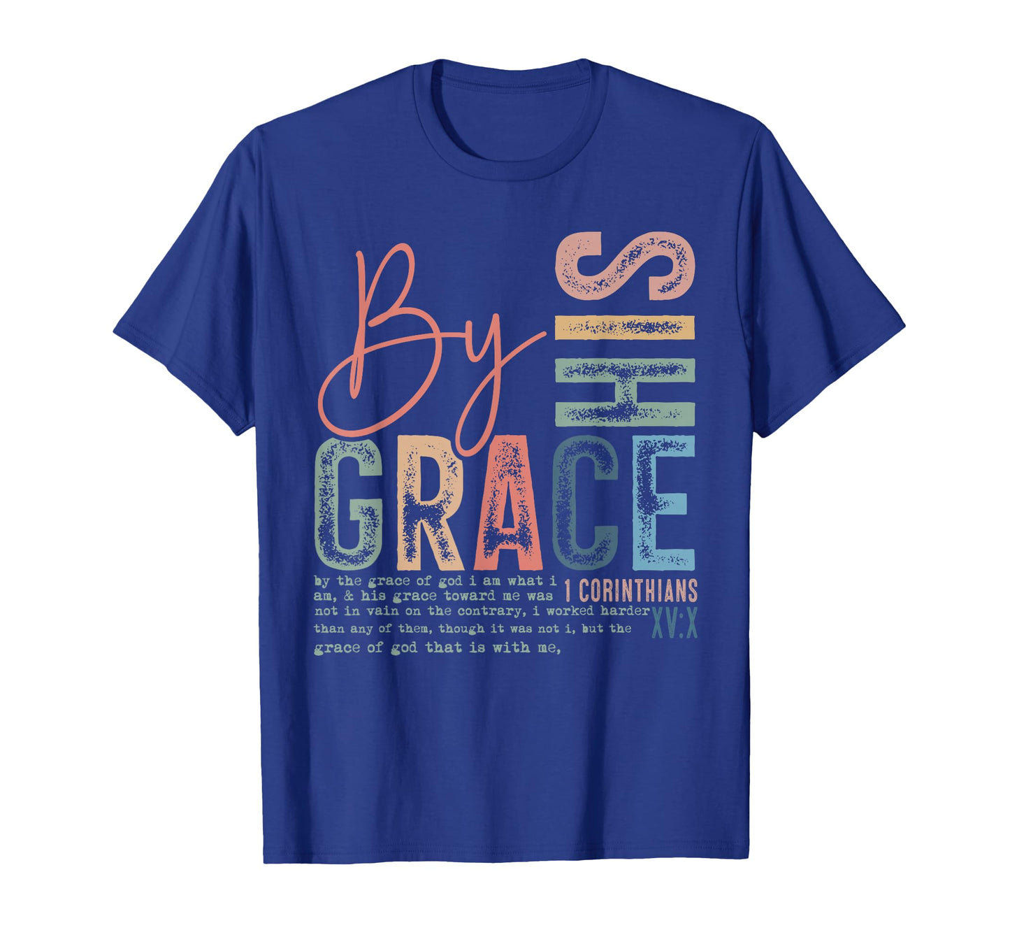 Retro by His Grace Christian - Religious Bible Verse Faith T-Shirt