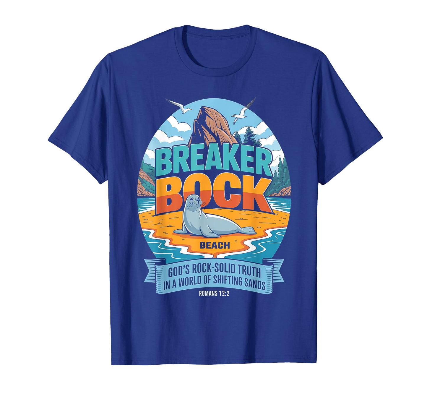 Breaker Rock Beach Gods Rock Solid Truth In A World VBS 2025 T-Shirt