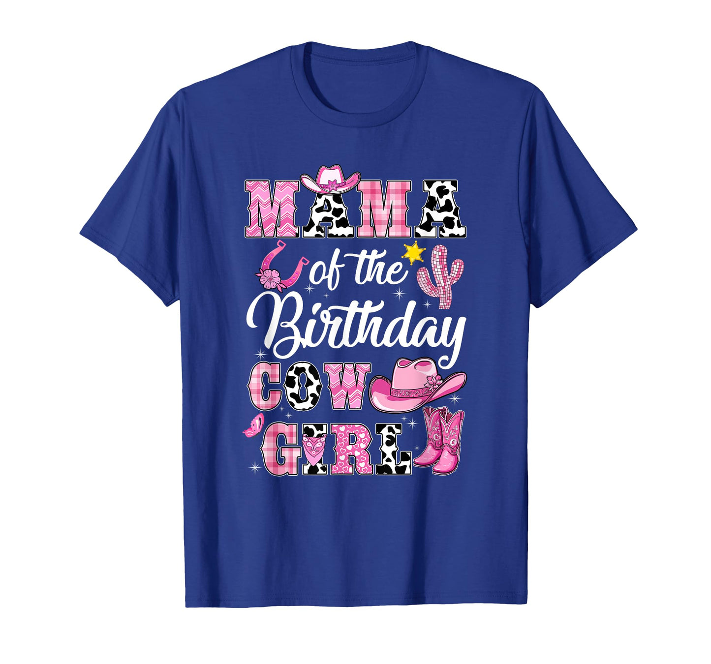 Mama Of The Birthday Cow Girl Western Cowgirl 1St Birthday T-Shirt